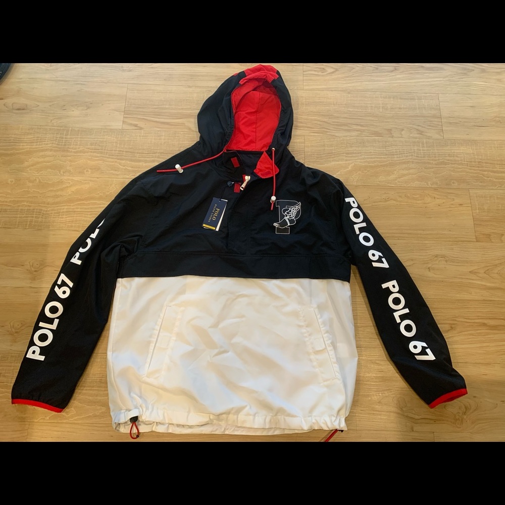 Polo Ralph Lauren Men’s Performance P-Wing Stadium Windbreaker White NWT Small